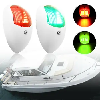 Bela Najlon Navigacija Lok Svetlobe LED, Rdeča/Zelena Morskega Čolna