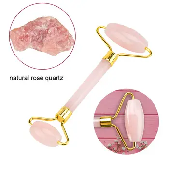 Rose Quartz visage zmeljite masseur pierre naturelle Guasha conseil Jade rouleau Rose cristal visage grattoir Jade visage rouleau e