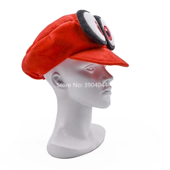 Anime Mario Cosplay Big Eye Odyssey Cappy Red Hat Mario Mehko Nosljivi Baseball Caps Unisex Nastavljiv Risanka Klobuki