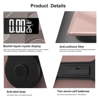 Velik Zaslon, Gospodinjski Elektronski Obsega Kopalnico tehtnice USB Polnjenje, Digitalni LCD Prikazovalnik Samodejni Indukcijske Težo Obsega
