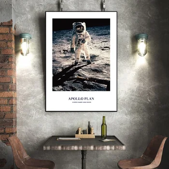 Apollo Načrt Astronavt Wall Art Plakat Platna Slike Pravi Venera Fotografije, Plakati, Tiskanje Stenskih Slikah, Dnevna Soba Doma Dekor