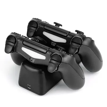Hitro Polnjenje Dock Dvojno Krmilniki Polnilnik Postaja Gamepad Stand Imetnik, ki je Osnova za PlayStation 4 PS4/Pro/Slim