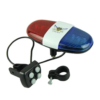 Izposoja Kolesarske 4 Tone, 6 LED diod LED Opozorilne Luči, Sirene Rog Piskač Bell
