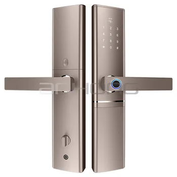 Biometrični čitalnik Prstnih Zaklepanje Vrat Inteligentna Aplikacija Zaklepanje Vrat, Bluetooth, Wifi Prehod Homelock Geslo RFIC Kartice Smart Lock Sivo D8