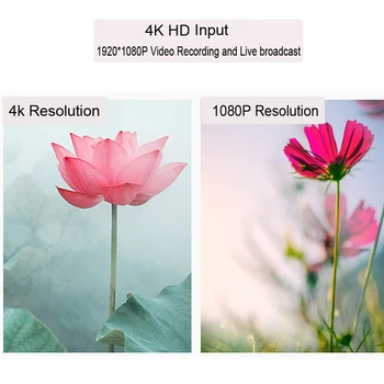 4K HD USB 3.0 Video Capture Card Ključ 1080P 60fps HD Video Snemalnik Igra Grabežljivac Za OBS in Posname Igre Capture Card Živo