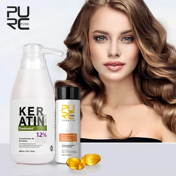 11.11 PURC Brazilski keratin 12% formalin 300 ml keratin zdravljenje in čiščenje 100 ml šampon za lase ravnanje las zdravljenja set