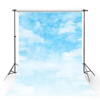 Mehofond Modro Nebo, Beli Oblaki Ozadje Naravne Kulise Newborn Baby Tuš Rojstni Dan Fotografija Ozadje Photo Studio Rešitve