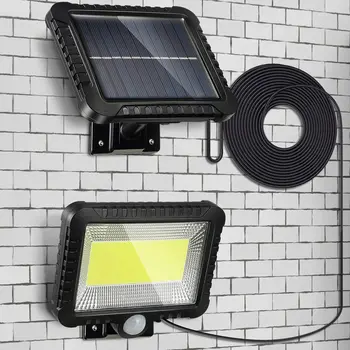 LEADLY COB LED Sončne Svetlobe Sončna Lučka Senzor Gibanja na Prostem Vrt Pozornosti Solar Powered Stenske Svetilke Za Ulici Pot Dvorišče