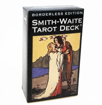 Polni Angleški Borderless Edition Smith-Waite Tarot Kart Igra Z Angleško Knjižico Navodila Smith Waite Tarot Igre