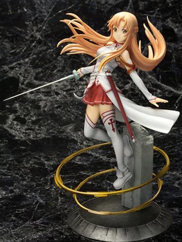 Novi Japonski Anime Sword Art Online Asuna 1/8 Obsega PVC Akcijska Figura, Zbirka Model Igrača, Lutka Darila 22 cm