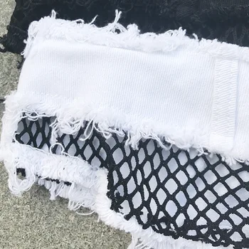 Micro Bikini Mini Kratko Seksi Kluba na Plaži Traper Hlače Bele 2020 Poletje Kratka Nizka Pasu Tangice Jeans za Ženske Iz Votlih