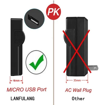 LANFULANG NP-FV50 Micro USB Polnilec za Sony HDR-CX155 HDR-CX160 HDR-CX720 HDR-CX730 HDR-CX740 HDR-CX760 HDR-PJ590