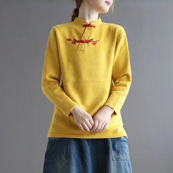 Tradicionalna kitajska bluzo majica vrhovi za ženske mandarin ovratnik orientalski perilo majica bluzo ženski cheongsam vrh AA4703