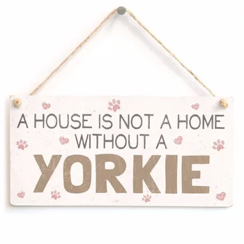 Meijiafei Hiša Ni Dom Brez Yorkie (Yorkshire Terier) - Sladko Znak Psa Prijavite /Ploščica 10