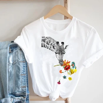 Ženske Radi Živali Mujer Camisetas Valentinovo Pomlad Poletje Modna Oblačila Natisniti Tee Vrh Tshirt Ženske Graphic T-shirt