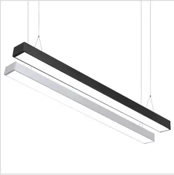 LED lestenec urad razsvetljava razsvetljava visi linijo sodobno minimalistično restavracija trakovi iz aluminija lestenec projekta led luči