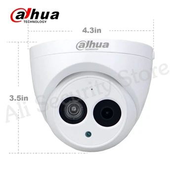 Dahua IPC-HDW4433C-A 4MP HD POE Omrežna Starnight IR Mini Dome IP Kamera Vgrajen Mikrofon Onvif CCTV Kamere Zamenjajte IPC-HDW4431C-A