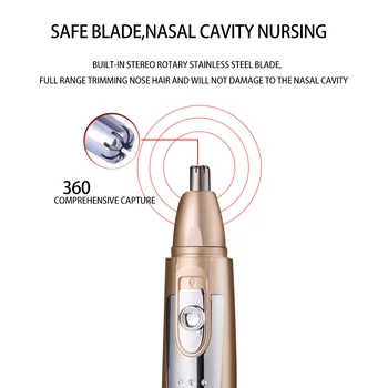 CCCISST 4 v 1 Električni Nos, Uho, Brivnik Za Nosne Hair Trimmer Clipper Nepremočljiva Trajno Odstranitev Britje Brado Trat Orodja