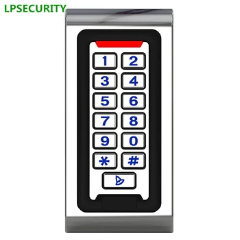 LPSECURITY IP68 Vodotesen RFID Kartico Vrata zaklepanje Vrat za Dostop tipkovnico Krmilnik Wiegand 26 Izhod Osvetlitev Tipke Kovinski Dostop