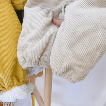MILANCEL 2020 Pozimi Nove Fante Oblačila Zavoj Navzdol Ovratnik za Malčke Dekliška igralne obleke Velvet Baby Snežno Obleko Krzno Oblog Fantje Vrhnja oblačila