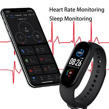 M5 Smart Šport Band Fitnes Tracker Pedometer Srčni Utrip, Krvni Tlak Monitor Bluetooth Smartband Zapestnice Moški Ženske