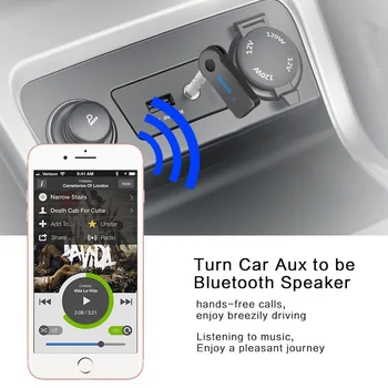 Prostoročno uporabo Bluetooth Car Kit, Brezžični FM Brezžični Oddajnik za Zvok Prejeli MP3 Predvajalnik z Mini Adapter 3,5 mm