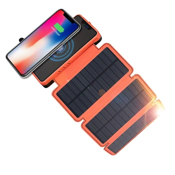 20000mAh solarnimi Moči Banke Qi Brezžični Polnilnik Powerbank Za iPhone 11 pro X Xs 8 Samsung Xiaomi Poverbank s Svetilko