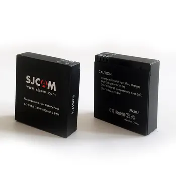 SJ7 Star Dvojni Polnilnik + 2pcs Baterije 1000mAh Polnilna Litij-ionska Baterija Za SJCAM SJ7 STAR delovanje Fotoaparata