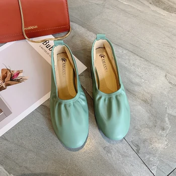 Novi izdelki dame ravno čevlji plitvo usta krog glavo divje moda udobno mehko non-slip luksuznih ženskih čevljev, W28-26
