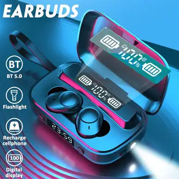 5.1 Bluetooth Slušalke Brezžične Slušalke z 2000mAh Polnjenje Polje 9D Brezžične Stereo Slušalke Nepremočljiva Čepkov za Slušalke