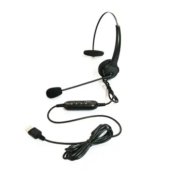 Na Zalogi Računalnik Slušalke Z Mikrofonom USB Prometa Slušalke Vrata USB šumov Slušalke Z Vrtljiva Mic Za PC