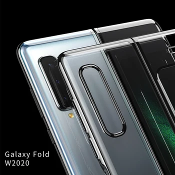 Visoko Prozorno Ohišje Za Samsung Galaxy Krat Plating Jasno, Trdo Ohišje Za Samsung Galaxy W2020 F9000 Visoka transparentnost Pokrov