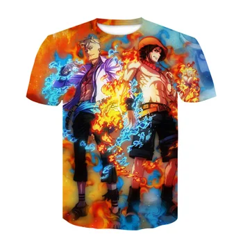 2020 nov Anime Tshirt Poletne Moške in ženske Smešno Tiskanja Enem Kosu 3d T-shirt Moški Hip hop Ulične O-Vratu T Majice, vrhovi&Tees