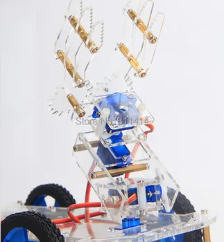 1set Akril 4 DOF Robot Roko 3D-Vrtenje Pralni DIY Avto Roko P0090 Servo DIY Komplet Robot Smart Robot Za RC Model Visoke Kakovosti