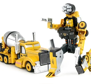 Preoblikovanje Robot Avto Kovinske Zlitine, nizke Gradnje Vozilo Tovornjak Zbiranja Deformacije Igrača 2 v 1 Robot Otrok Igrače Darila