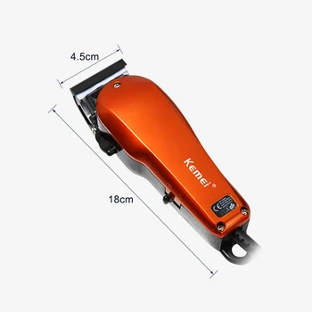 Močno poraba Električne Clipper Svetlo Oranžna Hair Trimmer R-glavo Design Lase Rezanje Professional Frizerski Orodje 43