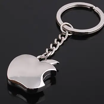 50 kos/veliko Apple obeskov Nov Prihod Novost, trgovina s Spominki, Kovinski Apple Ključnih Verige Ustvarjalno Darilo Apple Keychain Key Ring Trinket