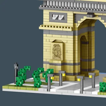 Svetovno Znani Arhitekture francija paris Arc de Triomphe mikro diamond blok nanobrick model stavbe opeka igrača zbirka