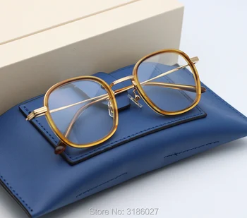 Visoka Kakovost korejsko Znamko Design Acetat Očal Okvir Kratkovidnost Recept Optična Očala Moški Ženske oculos de grau