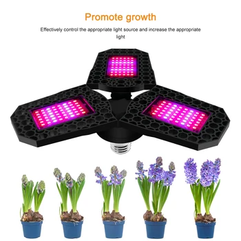 Rastline LED Grow Svetilka E27 108/126/144 led treh listov, zlaganje, deformacije cvet rastlin svetlobe zasaditev drevesnic dodatek svetlobe