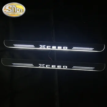 SNCN 4PCS Avto LED Vrata Polico Za Kia Xceed X ceed 2019 2020 Ultra-tanek Akril Dynamic LED Dobrodošli Svetlobe Izvažajo Ploščica Pedal