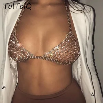 TolTolQ 2018 seksi modni Vaja Telo Verige Flash Verige Plima Izdelek Kažejo, votel, zunaj ženske bling sequined poletje club stranka obleke