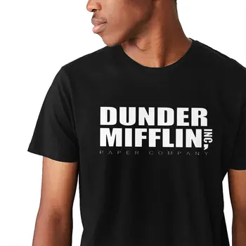 Naravni Bombaž Dunder Mifflin Papir Podjetje Urad majica s kratkimi rokavi Moški je Poleti Lepo Klasičen O Vrh vratu Tee