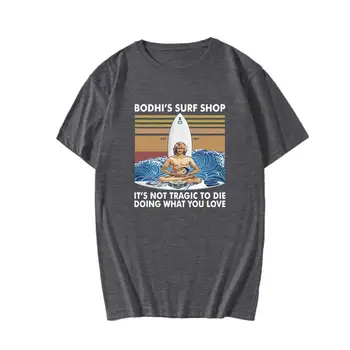 FLC bombaž Bodhi je Surf Shop majica s kratkimi rokavi moški Smešno tiskanja Kratek Rokav tees o-vratu moških oblačil priložnostne T-Shirt off white summer 2020