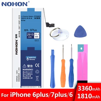 NOHON Baterija Za Apple iPhone 6 7 Plus 6 G 6Plus 7Plus iPhone6 iPhone7 Plus Litij-Polimer Telefon Bateria Brezplačno Zamenjavo Orodja