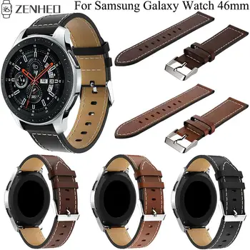 22 mm Pravega Usnja Pasu Trak Za Samsung Galaxy Watch 46mm Zamenjava Watchband Za Samsung Prestavi S3 Cassic/Obmejni