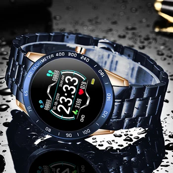 LIGE Nove pametne Mens watch moški Nepremočljiva šport Za iPhone Srčnega utripa, Krvnega tlaka funkcijo smartwatch Fitnes tracker