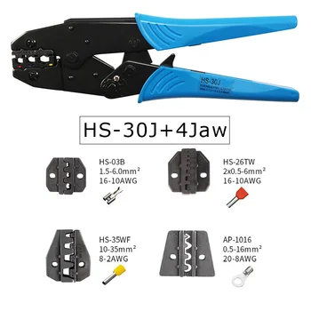 HS-30J 4Jaw Robljenjem Orodje komplet Priključkov Stranske Žice Crimper Pilers Multi-orodje ročno orodje set A35WF/A1016/A26TW/AV-03B