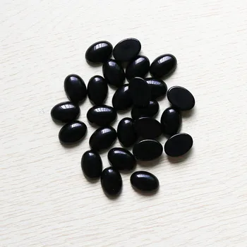 Vroče visoko kakovost črni obsidian kamen Ovalne CAB CHRYSOPRASE kroglice 13mmx18mm kroglice za nakit, pribor debelo 30pcs/veliko brezplačno