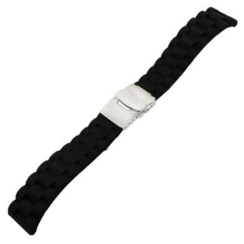 Silikonske Gume Watch Band za Timex Weekender Expedion 18 mm 20 mm 22 mm Moški Ženske Smolo Trak Pasu Zapestne Zanke Zapestnica Črna